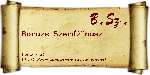 Boruzs Szerénusz névjegykártya